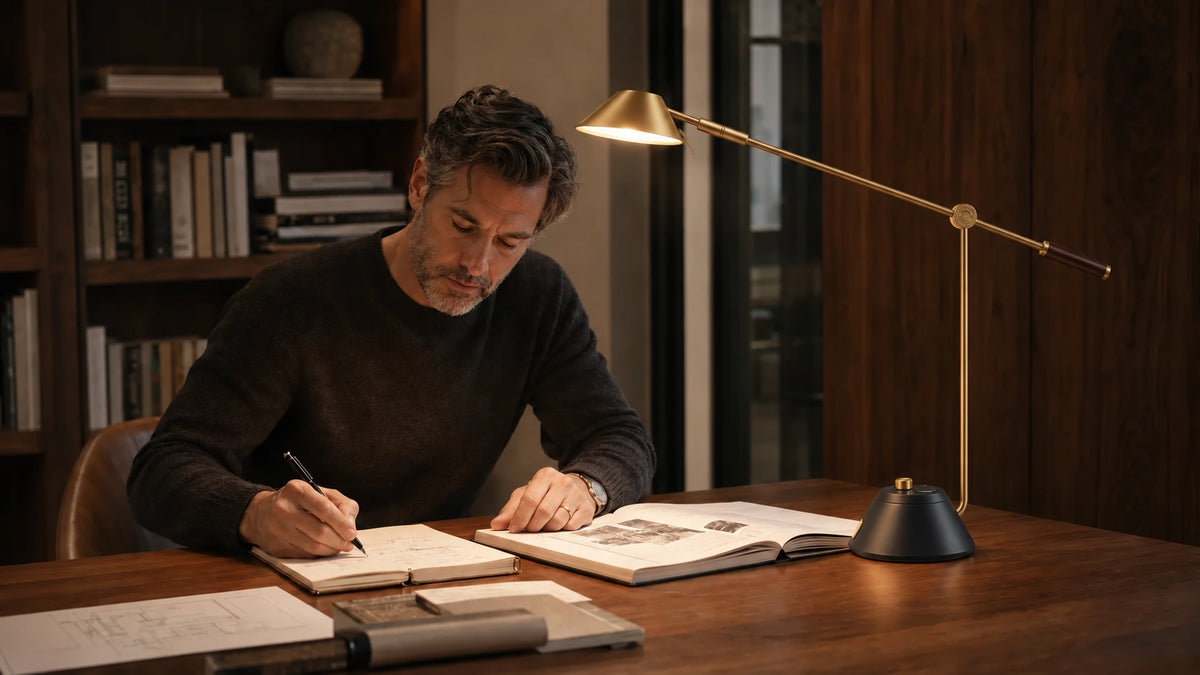 Professional lighting experience in a reading and writing space